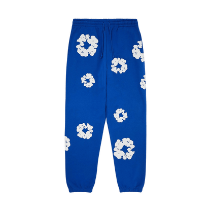 Denim Tears The Cotton Wreath Sweatpants 'Royal Blue' — XXS — Front View