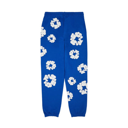 Denim Tears The Cotton Wreath Sweatpants 'Royal Blue' — XXS — Side View