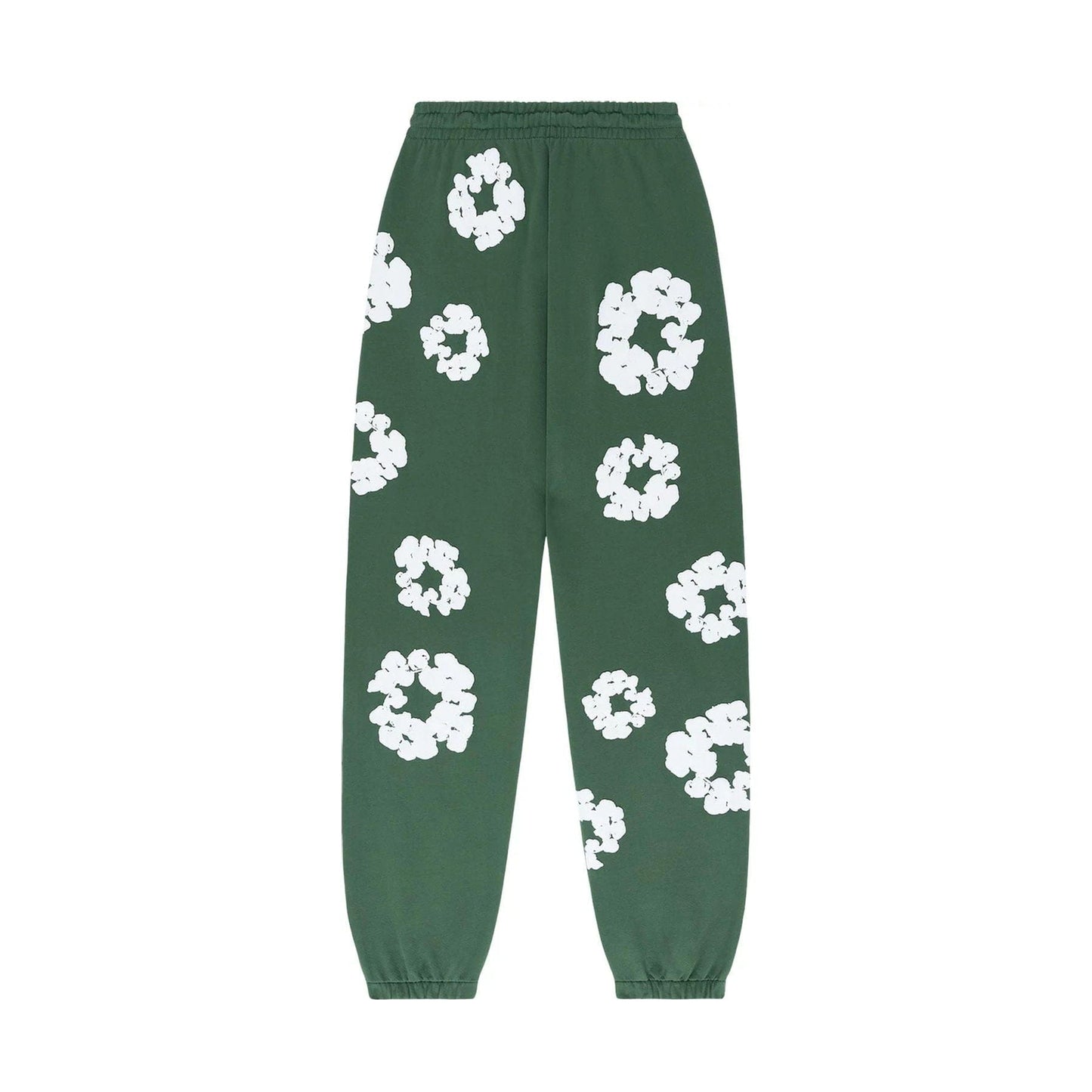 Denim Tears The Cotton Wreath Sweatpants 'Green' — XXS — Side View