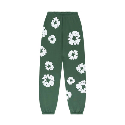 Denim Tears The Cotton Wreath Sweatpants 'Green' — XXS — Side View