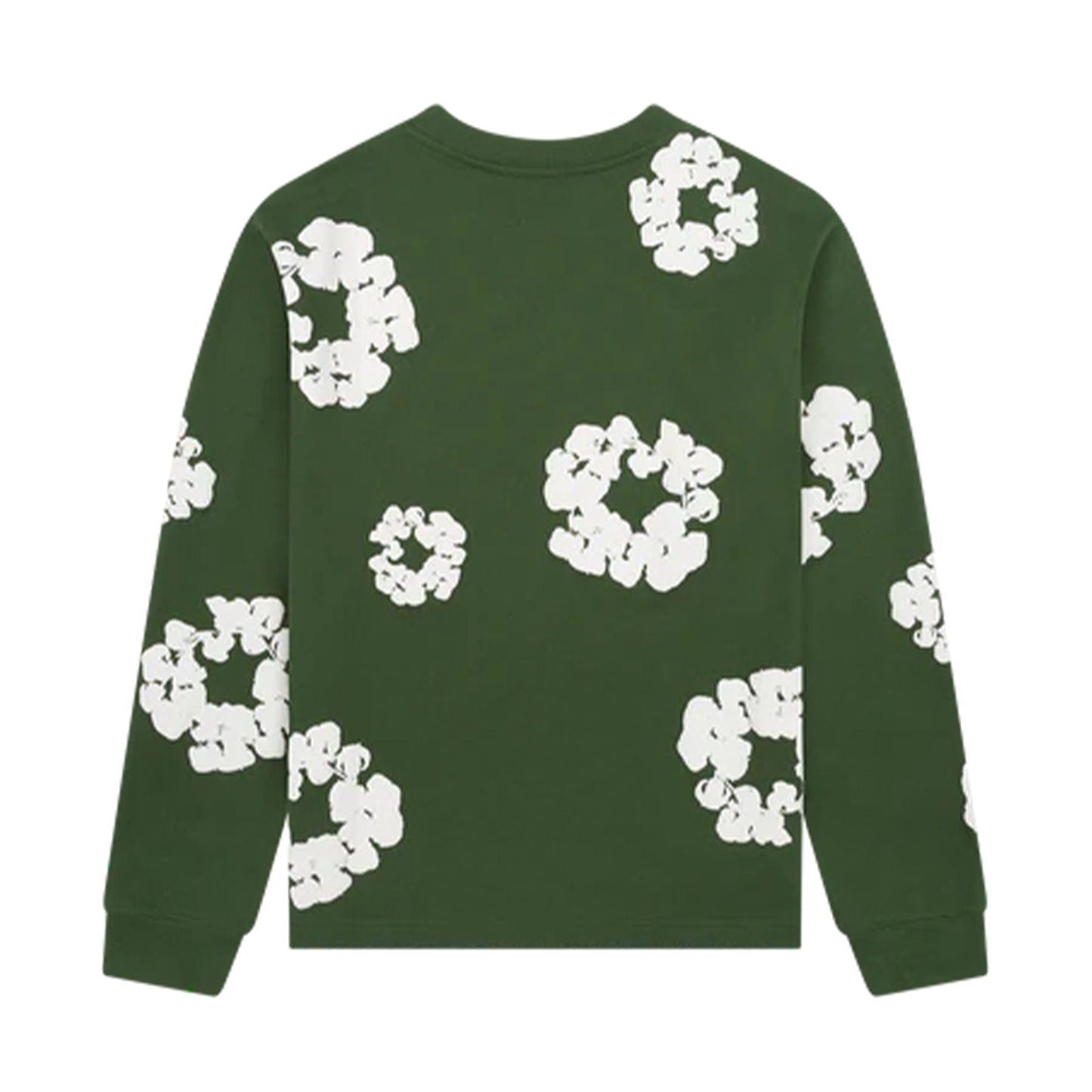 Denim Tears The Cotton Wreath Long Sleeve Tee 'Green' — XXS — Side View