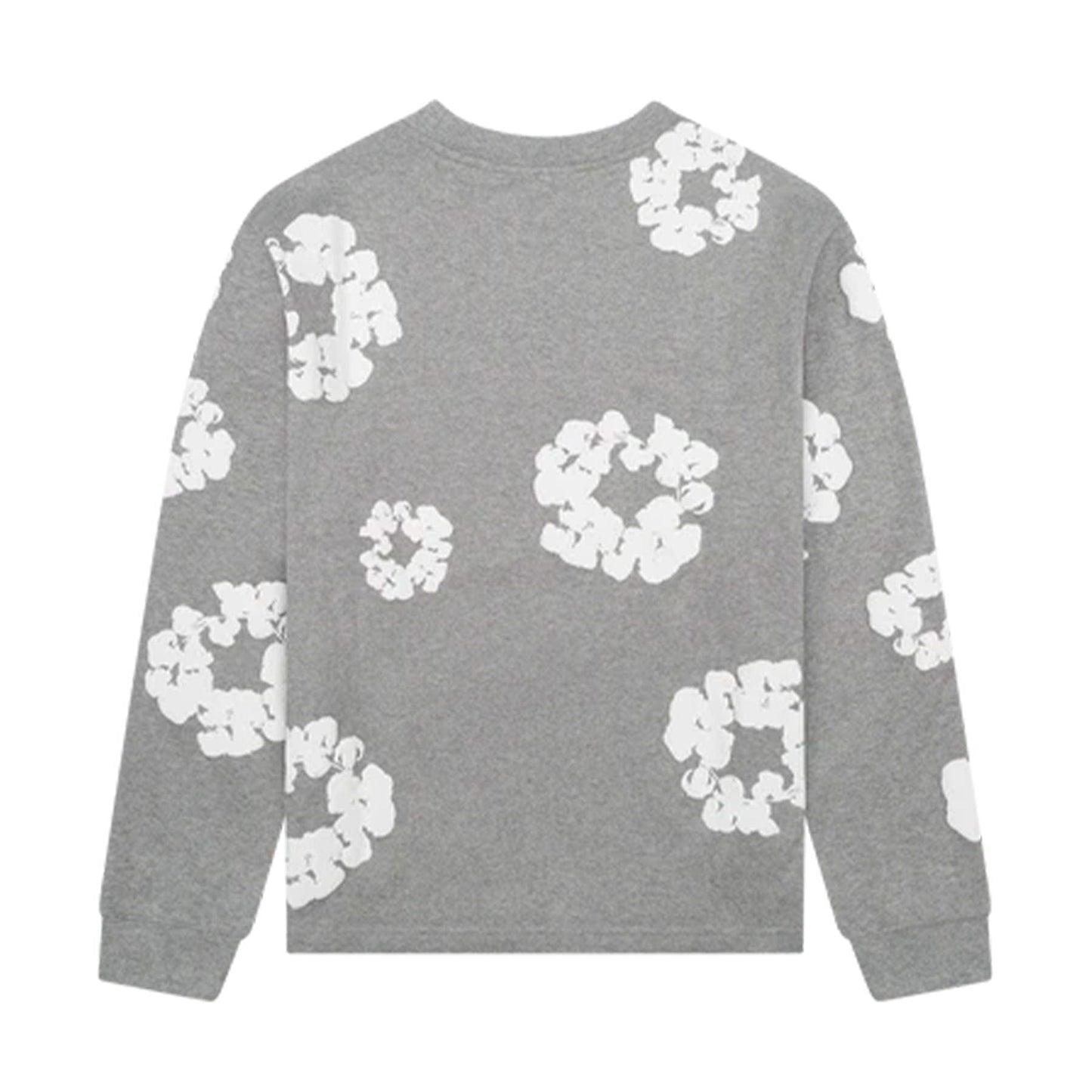 Denim Tears The Cotton Wreath Long Sleeve Tee 'Grey' — XXS — Side View