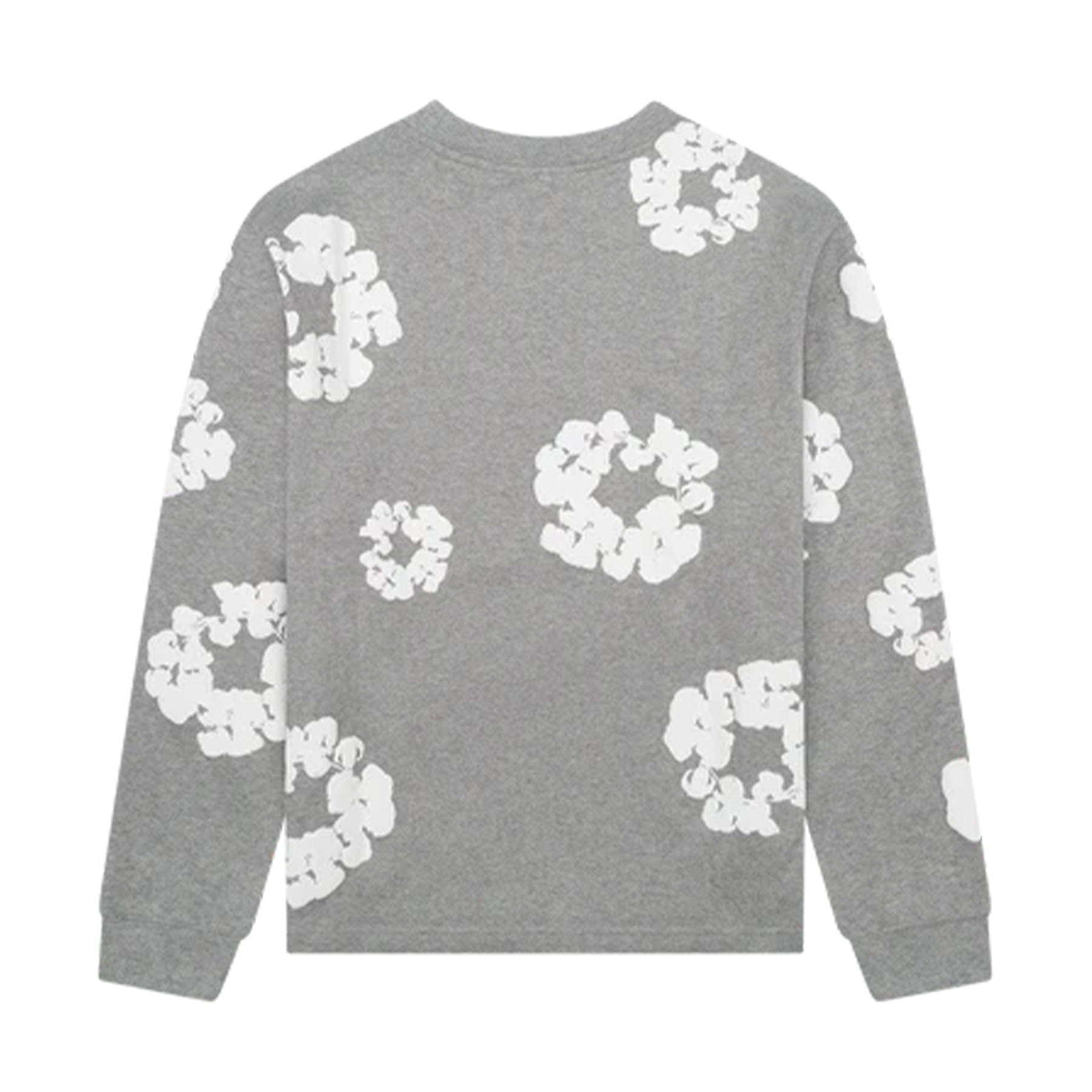 Denim Tears The Cotton Wreath Long Sleeve Tee 'Grey' — XXS — Side View