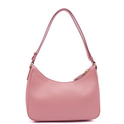 Prada Shoulder Bag Re-Edition 2005 Saffiano in Pink, Saffiano Leather — Back View