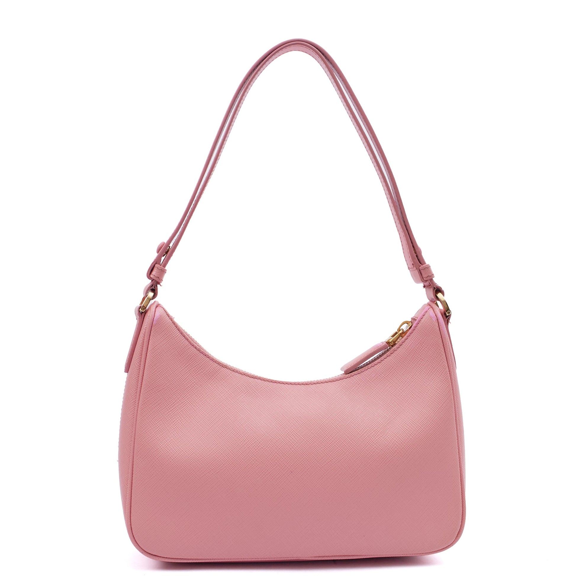 Prada Shoulder Bag Re-Edition 2005 Saffiano in Pink, Saffiano Leather — Alternate View 9