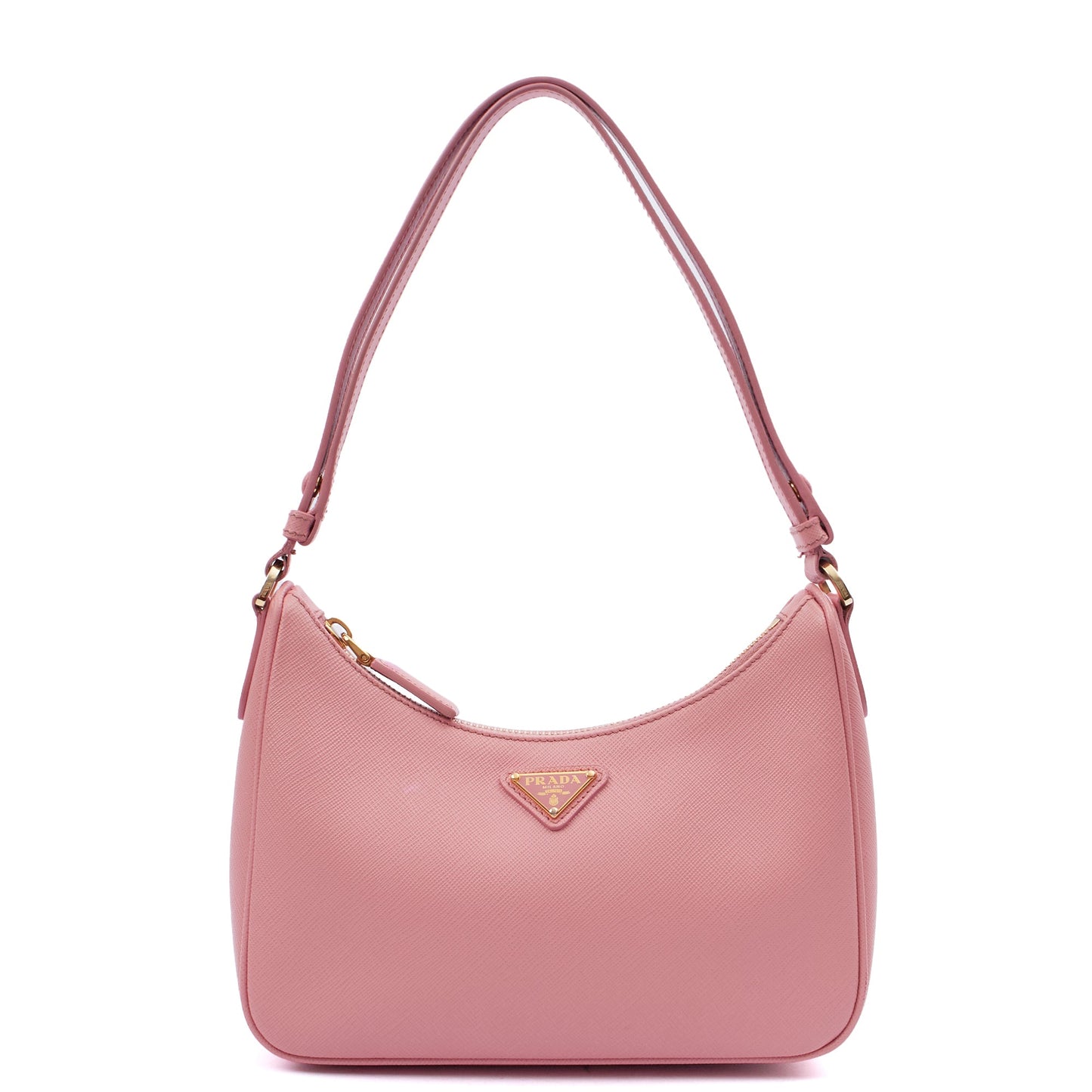 Prada Shoulder Bag Re-Edition 2005 Saffiano in Pink, Saffiano Leather — Alternate View 7