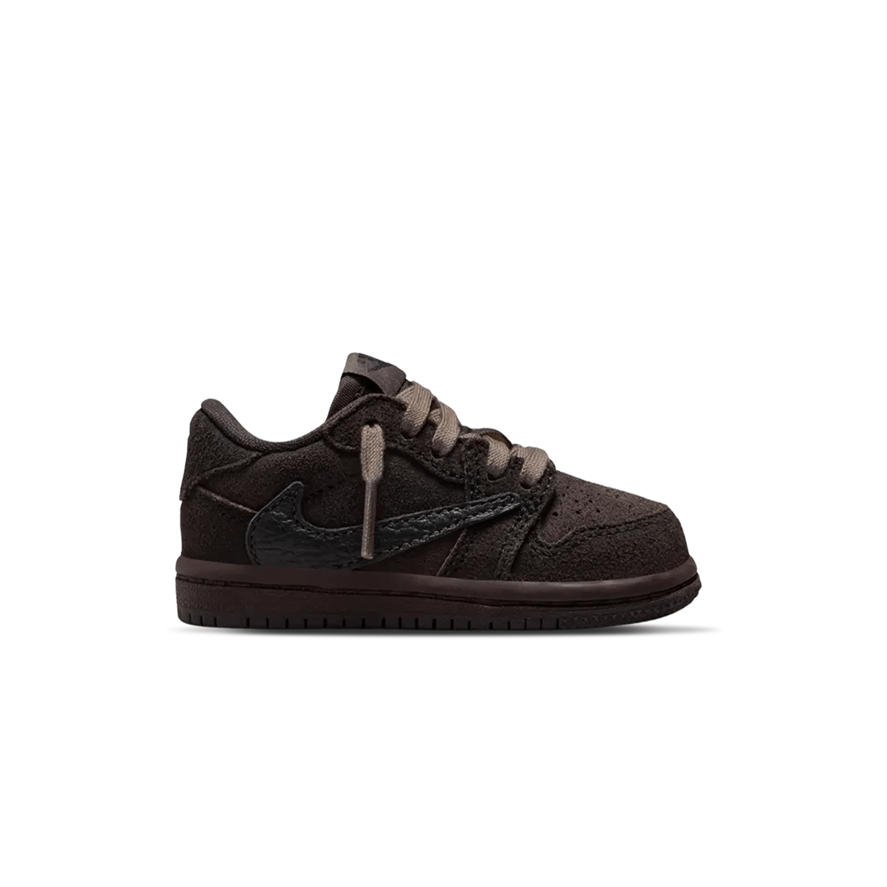 Travis Scott x Air Jordan 1 Low OG TD 'Velvet Brown' — UK 0C | EU 15 | US 0C — Side View