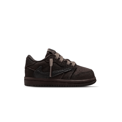 Travis Scott x Air Jordan 1 Low OG TD 'Velvet Brown' — UK 0C | EU 15 | US 0C — Side View