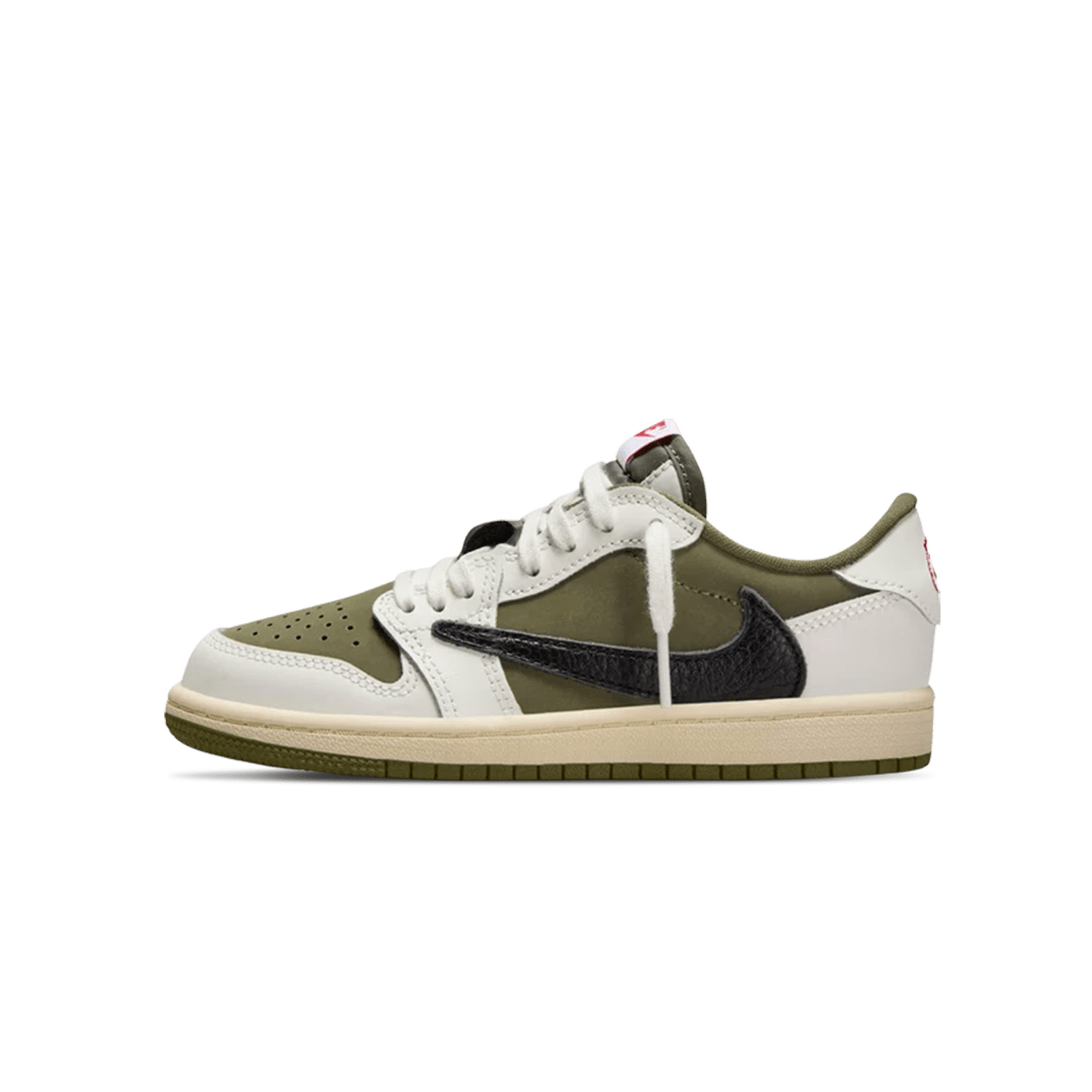 Travis Scott x Air Jordan 1 Low OG PS 'Medium Olive' — UK 10C | EU 27.5 | US 10.5C — Front View