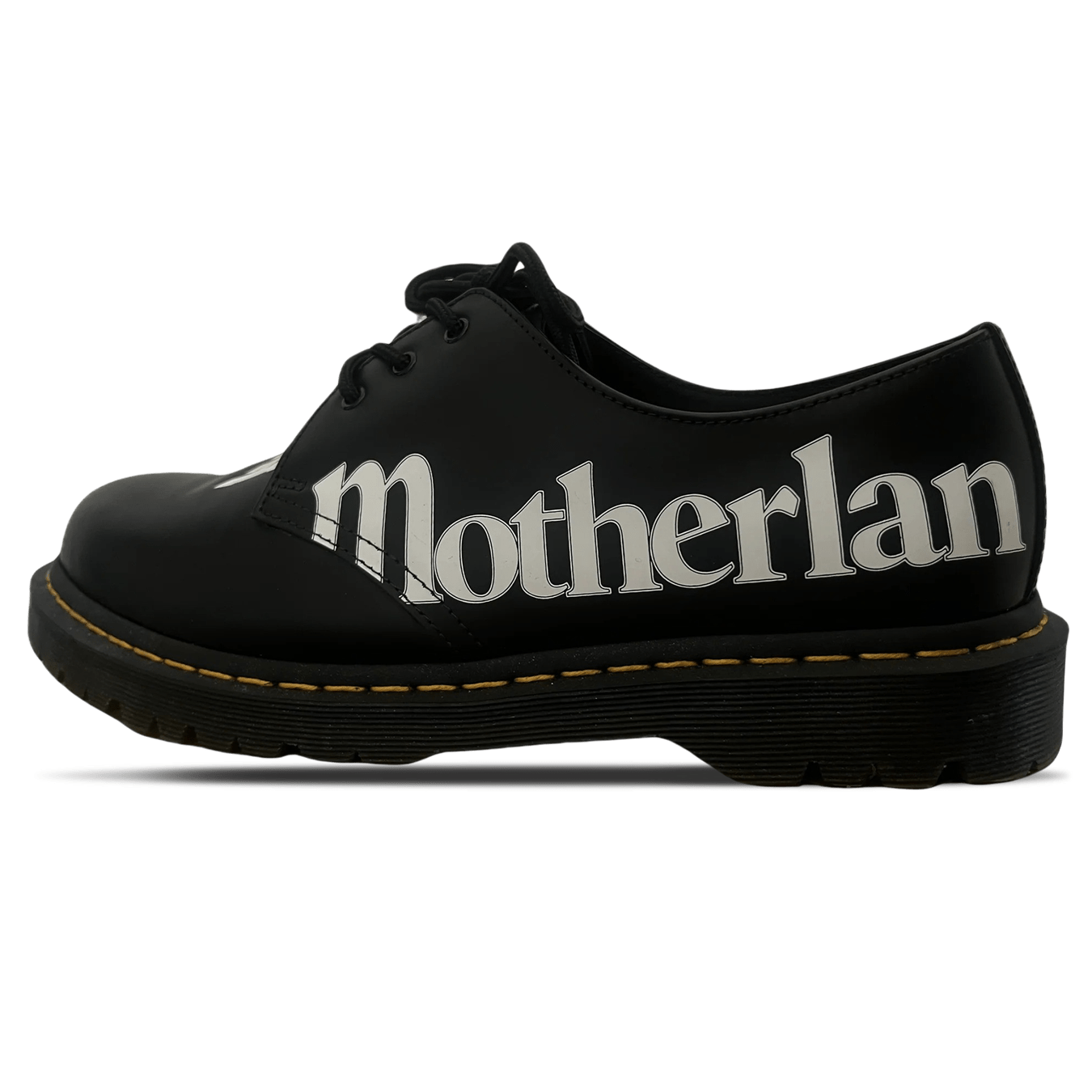 Dr. Martens x Motherlan 1461 'Black' — UK 1 — Front View