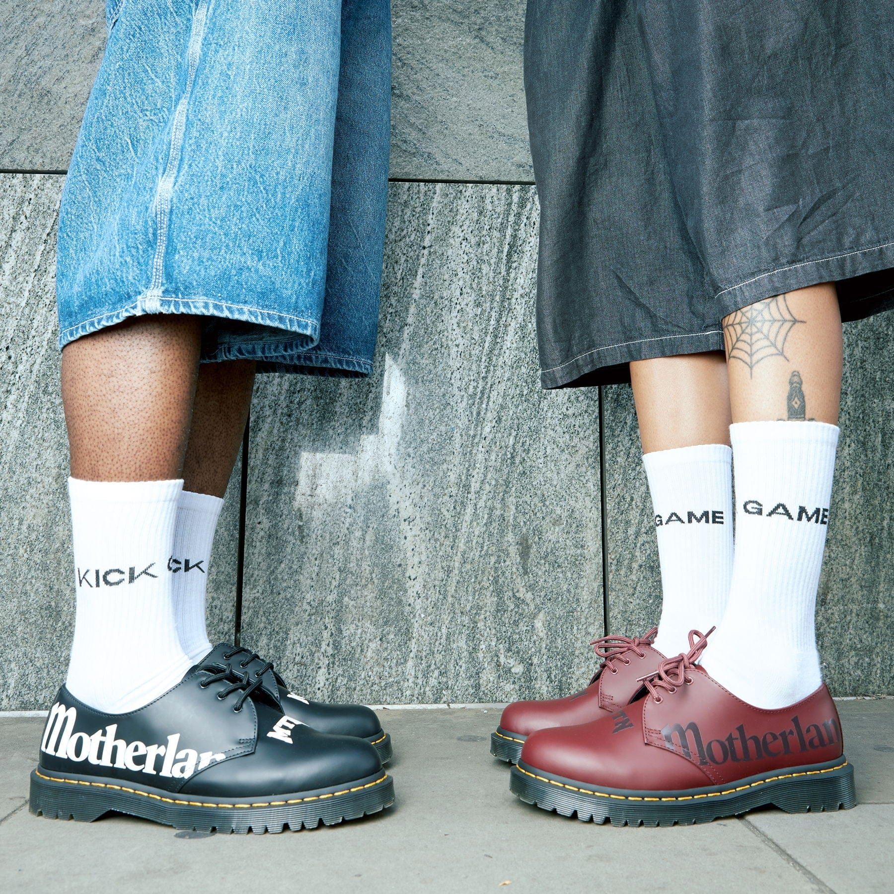 Dr. Martens x Motherlan 1461 'Black' — UK 1 — Side View