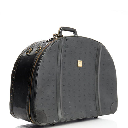 MCM Wheeled Luggage in Black, Canvas — Side View