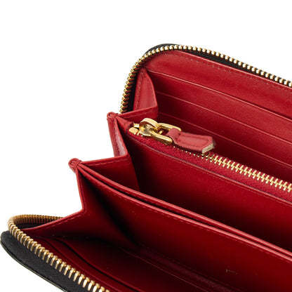 Prada Purse Zip Around Wallet in Black, Leather — Alternate View 7