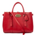 Mulberry Tote Bayswater Double Zip Tote in Scarlett, Leather — Front View