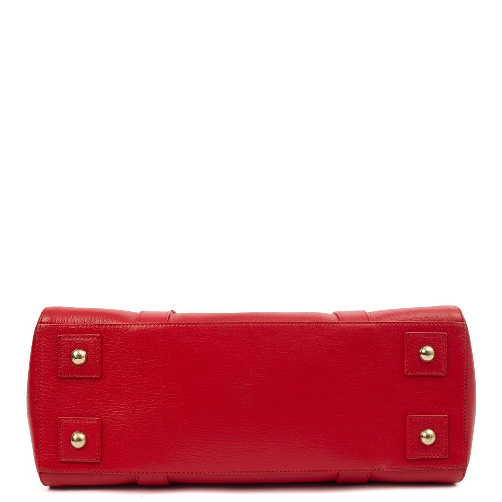 Mulberry Tote Bayswater Double Zip Tote in Scarlett, Leather — Detail View