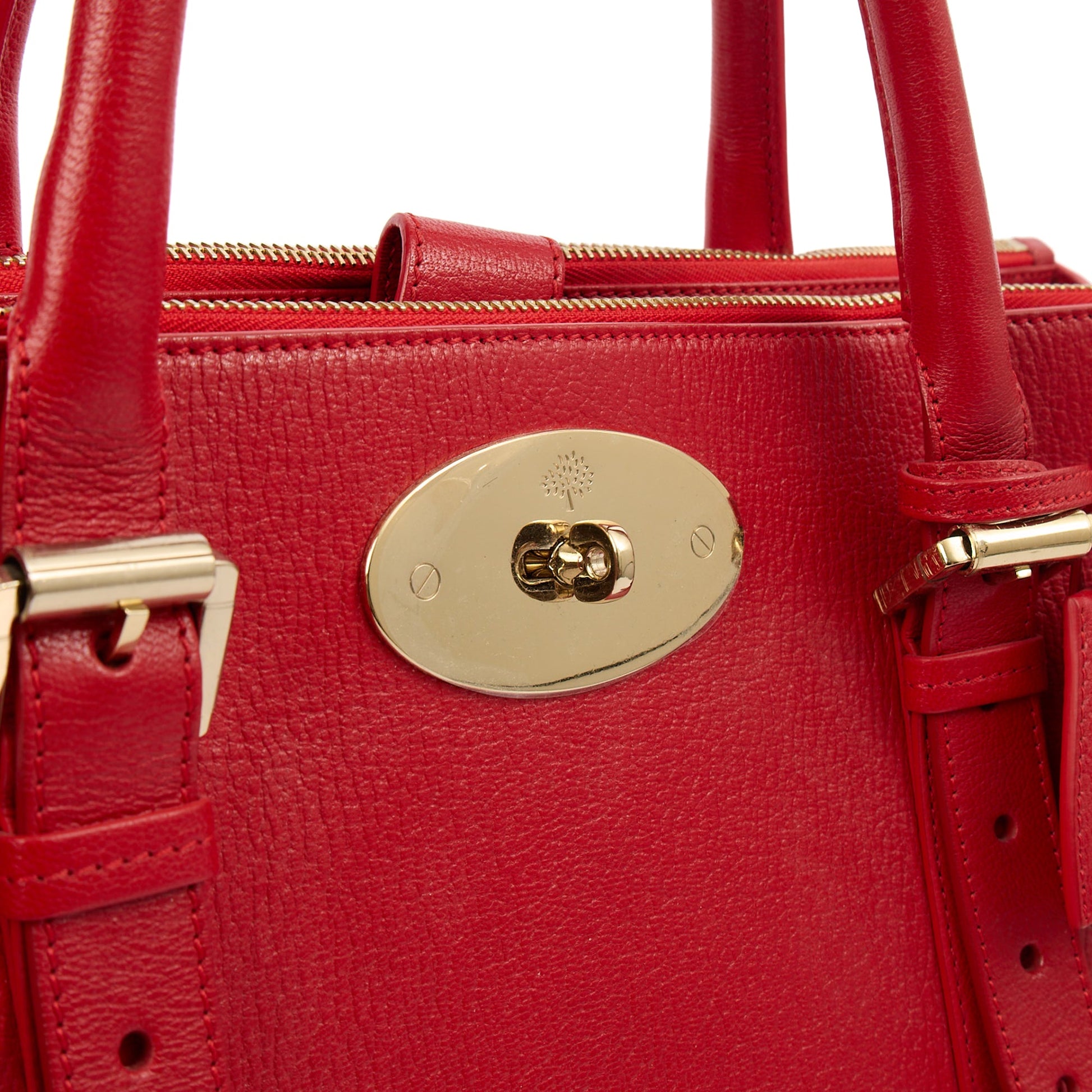 Mulberry Tote Bayswater Double Zip Tote in Scarlett, Leather — Alternate View 8