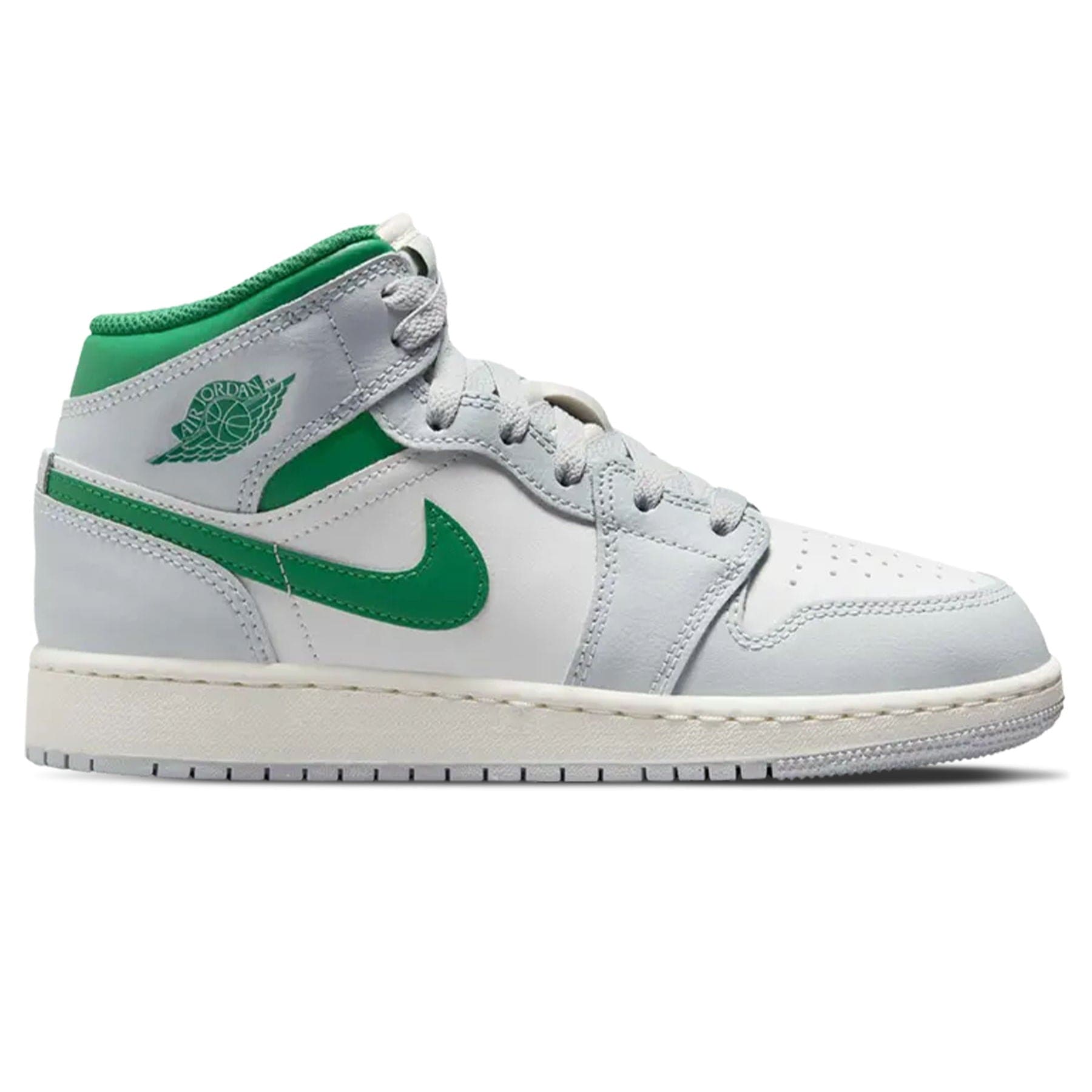 Air Jordan 1 Mid GS 'Summit White Pine Green' — UK 13.5 | EU 32 | US 1Y — Side View