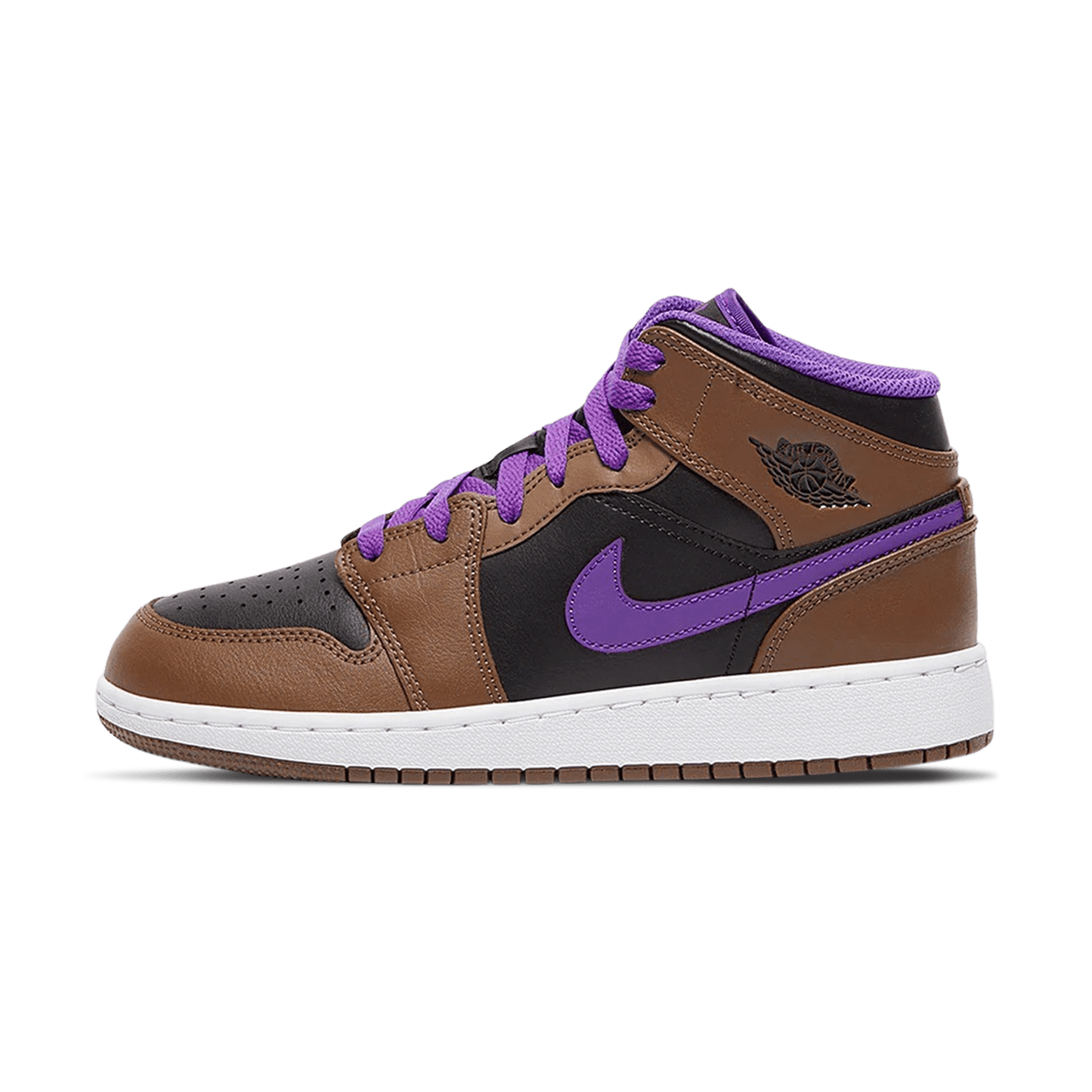 Air Jordan 1 Mid GS 'Purple Mocha' — UK 13.5 | EU 32 | US 1Y — Front View