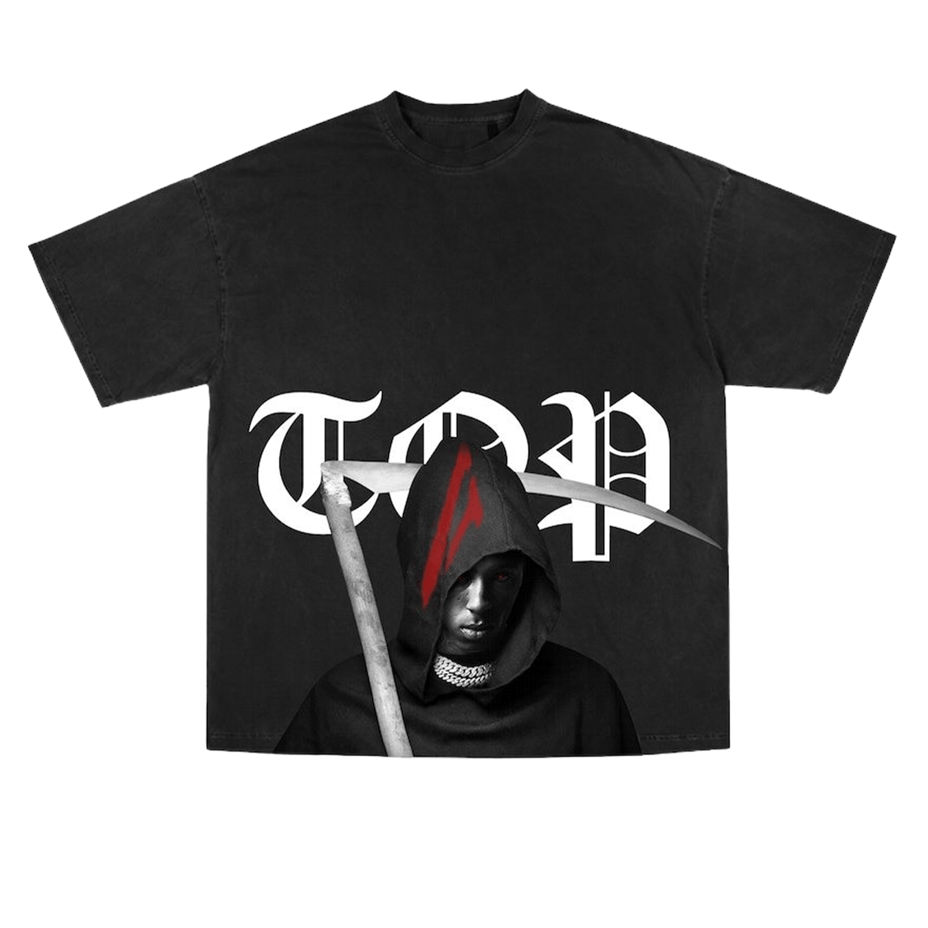 Vlone x NBA YoungBoy Murder Business Tee 'Black' — XXS — Front View