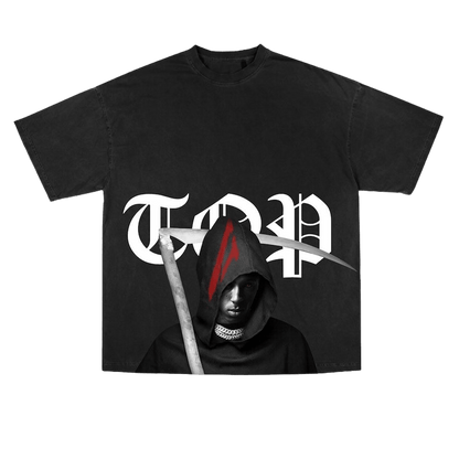 Vlone x NBA YoungBoy Murder Business Tee 'Black' — XXS — Front View