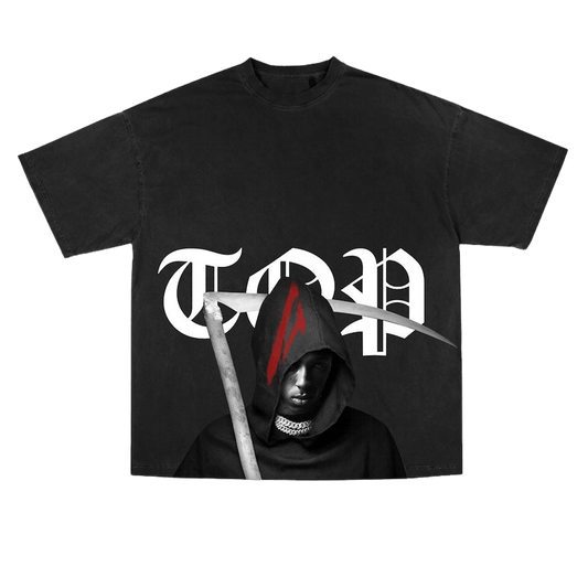 Vlone x NBA YoungBoy Murder Business Tee 'Black' — XXS — Front View