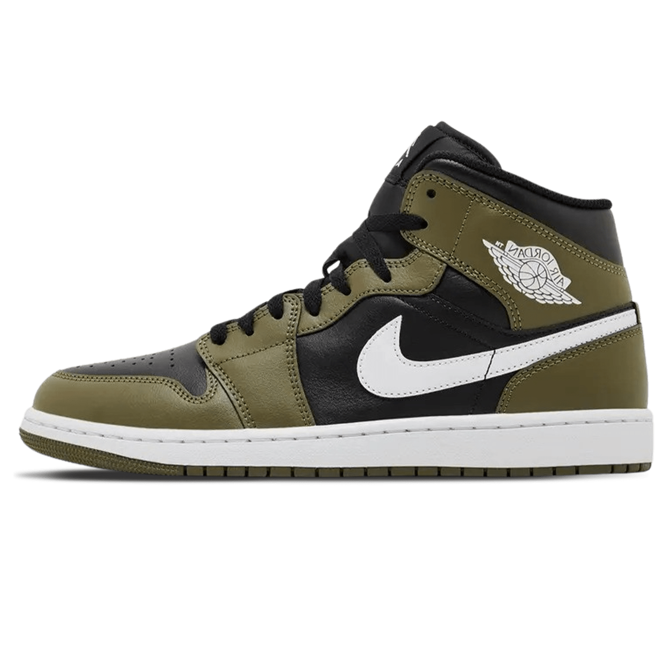 Air Jordan 1 Mid 'Medium Olive' — UK 3 | EU 35.5 | US 3.5 — Front View