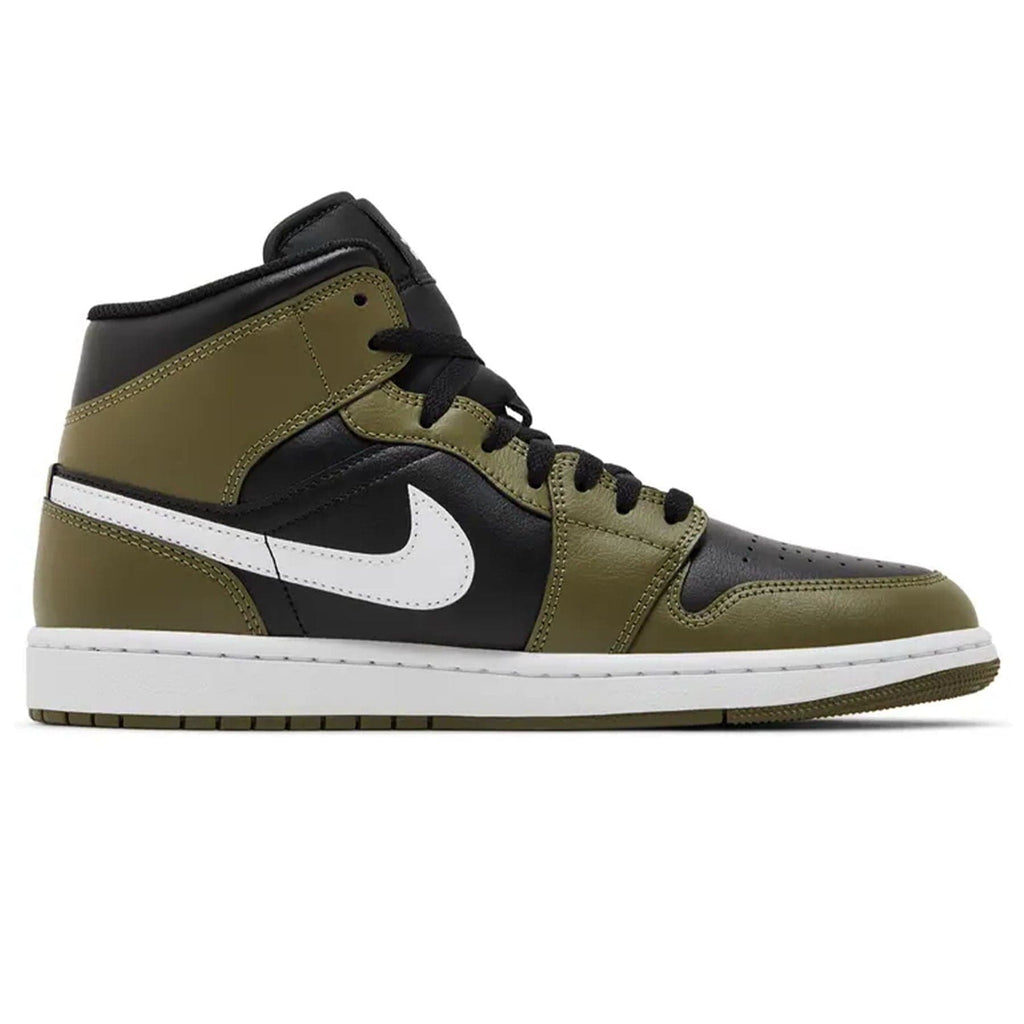 Air Jordan 1 Mid 'Medium Olive' — UK 3 | EU 35.5 | US 3.5 — Side View