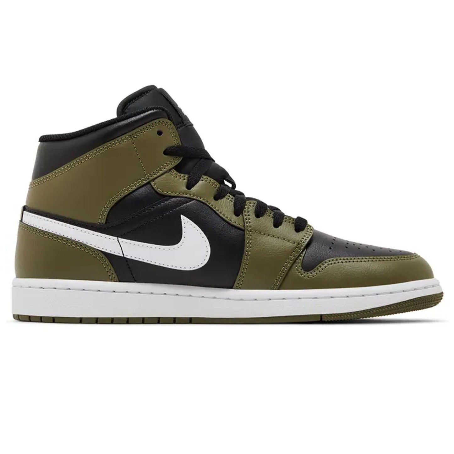 Air Jordan 1 Mid 'Medium Olive' — UK 3 | EU 35.5 | US 3.5 — Side View