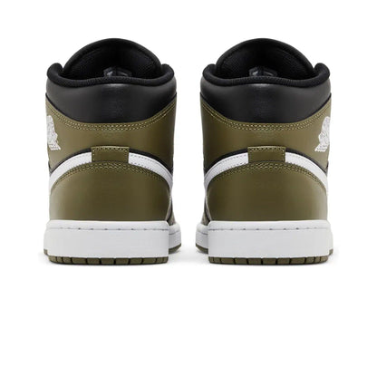 Air Jordan 1 Mid 'Medium Olive' — UK 3 | EU 35.5 | US 3.5 — Top View