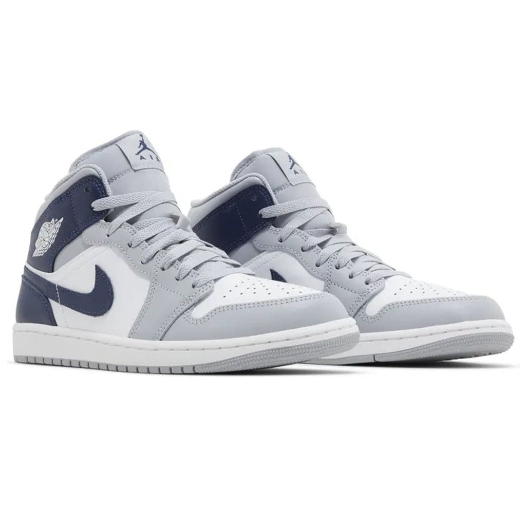Air Jordan 1 Mid 'Wolf Grey Midnight Navy' — UK 3 | EU 35.5 | US 3.5 — Back View