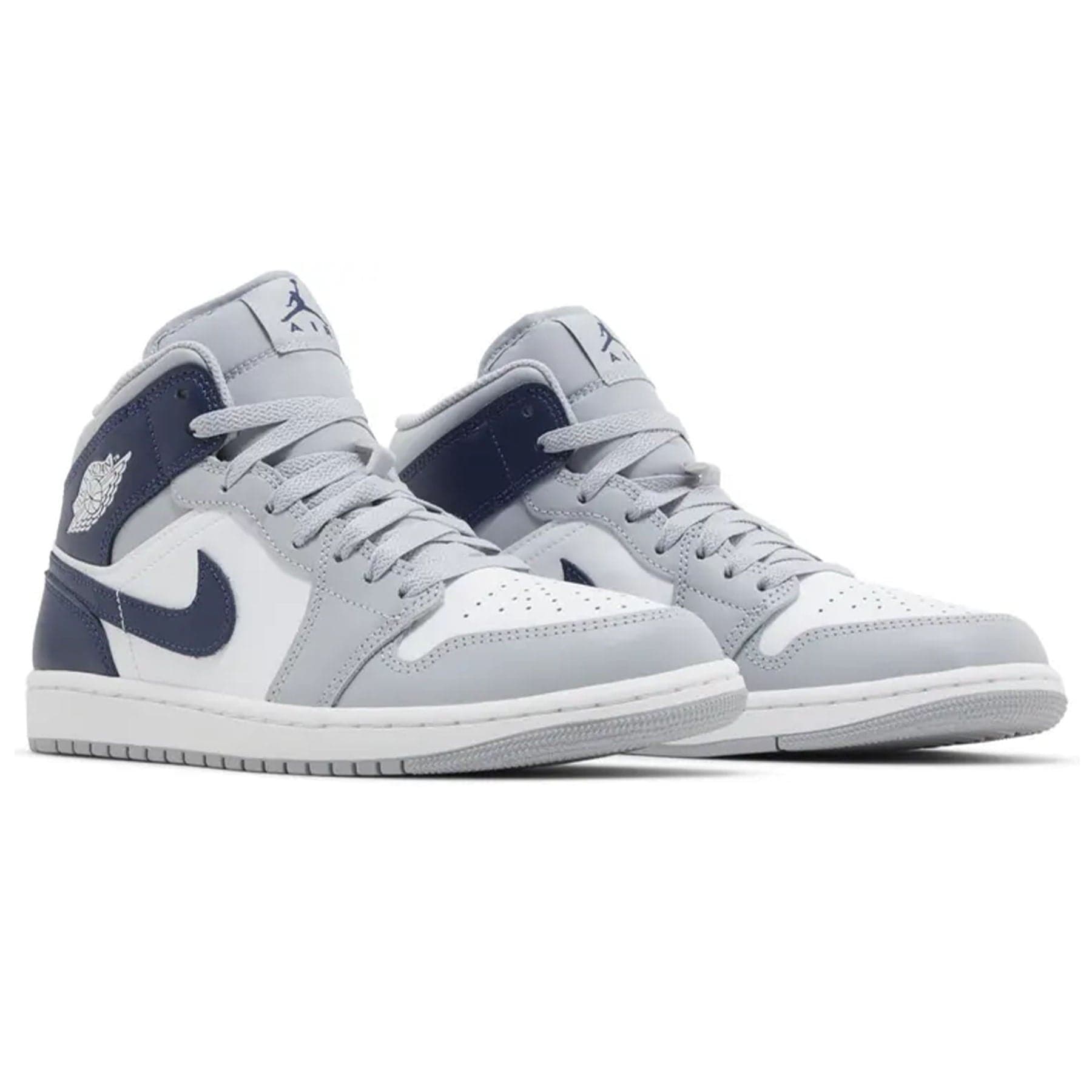 Air Jordan 1 Mid 'Wolf Grey Midnight Navy' — UK 3 | EU 35.5 | US 3.5 — Back View