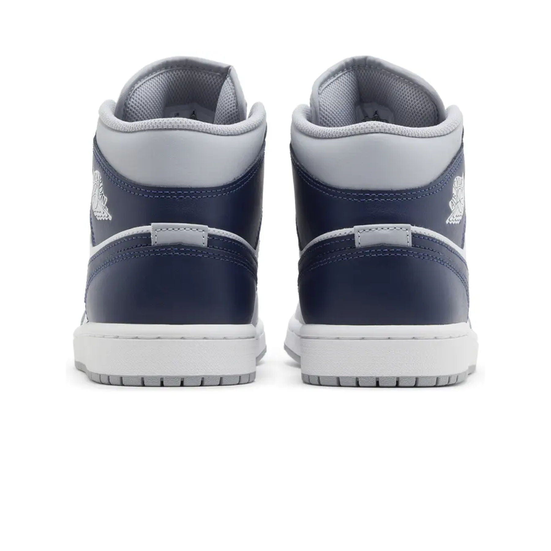 Air Jordan 1 Mid 'Wolf Grey Midnight Navy' — UK 3 | EU 35.5 | US 3.5 — Top View