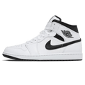 Air Jordan 1 Mid 'White Black' — UK 3 | EU 35.5 | US 3.5 — Front View