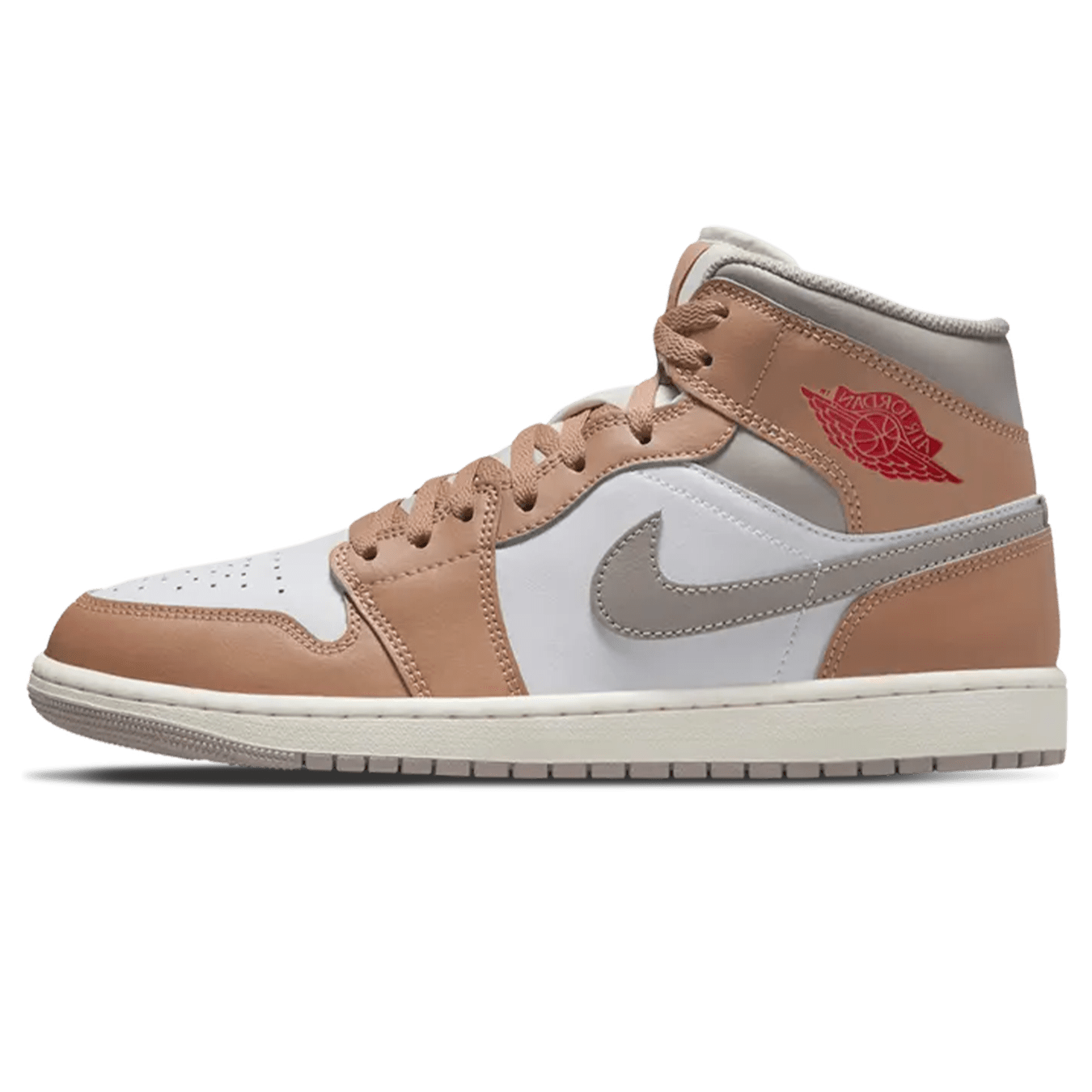 Air Jordan 1 Mid 'Hemp White' — UK 3 | EU 35.5 | US 3.5 — Front View