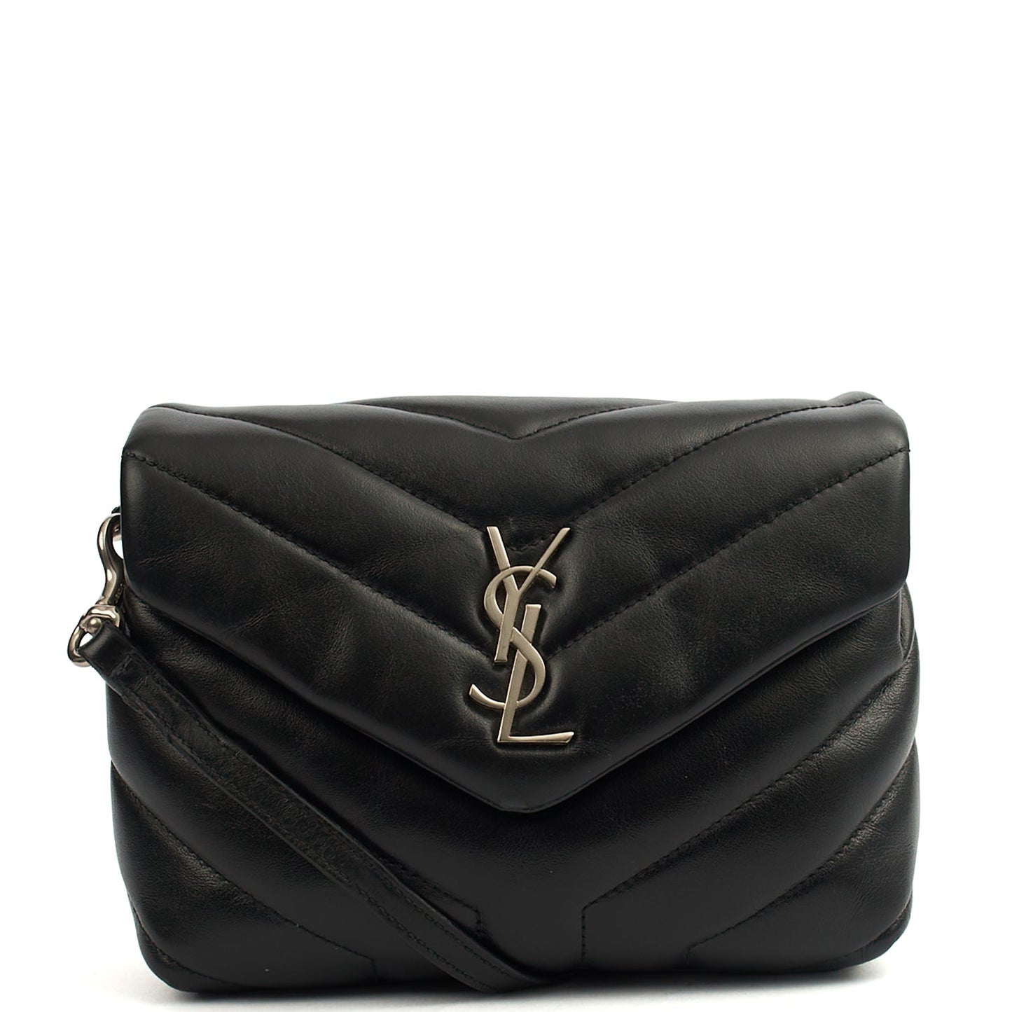 Saint Laurent Cross Body LouLou - Toy in Black, Leather — Front View