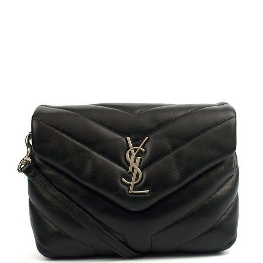 Saint Laurent Cross Body LouLou - Toy in Black, Leather — Front View