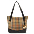 Burberry Shoulder Bag Check Tote in Nova Check, Fabric — Front View