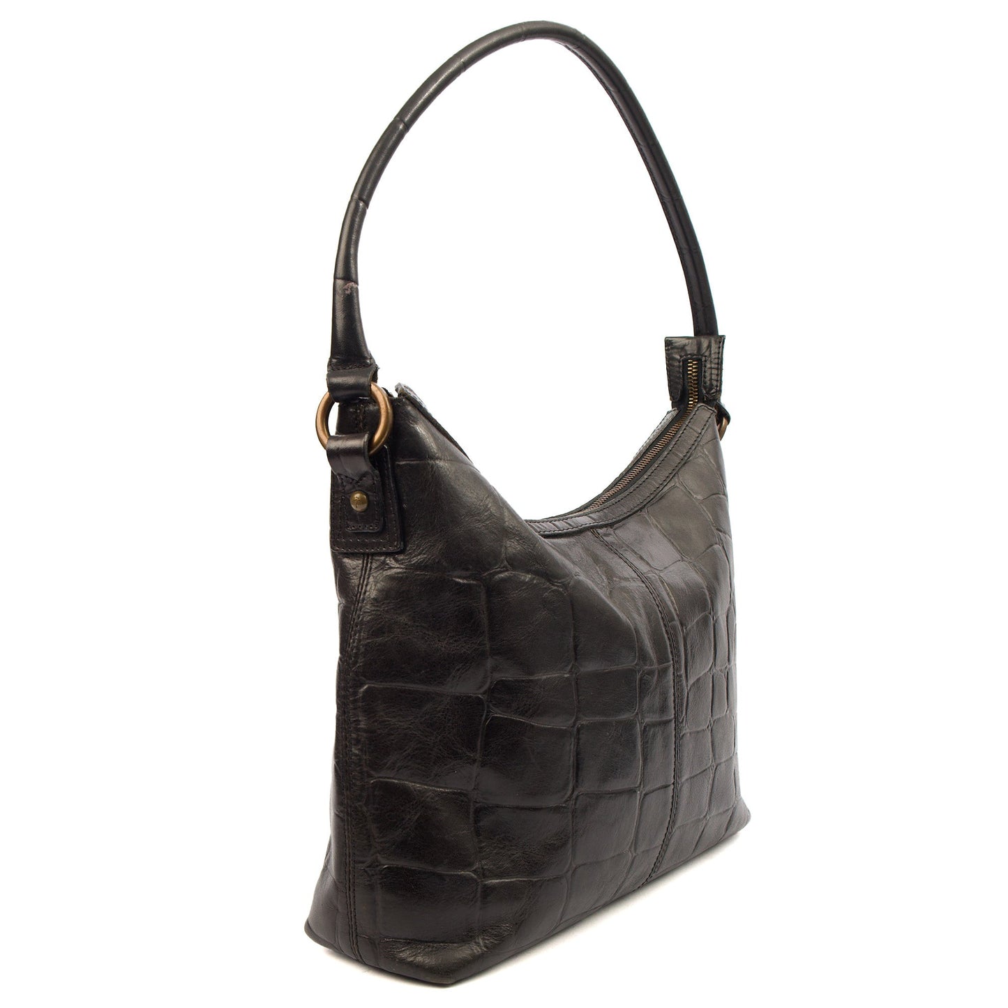 Mulberry Tote Vintage Shoulder Bag in Black, Exotic Effect Leather — Alternate View 9