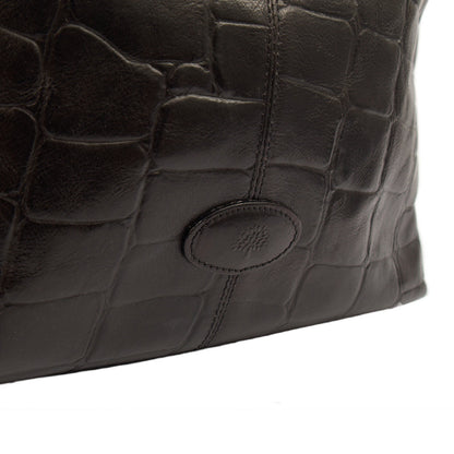 Mulberry Tote Vintage Shoulder Bag in Black, Exotic Effect Leather — Alternate View 8