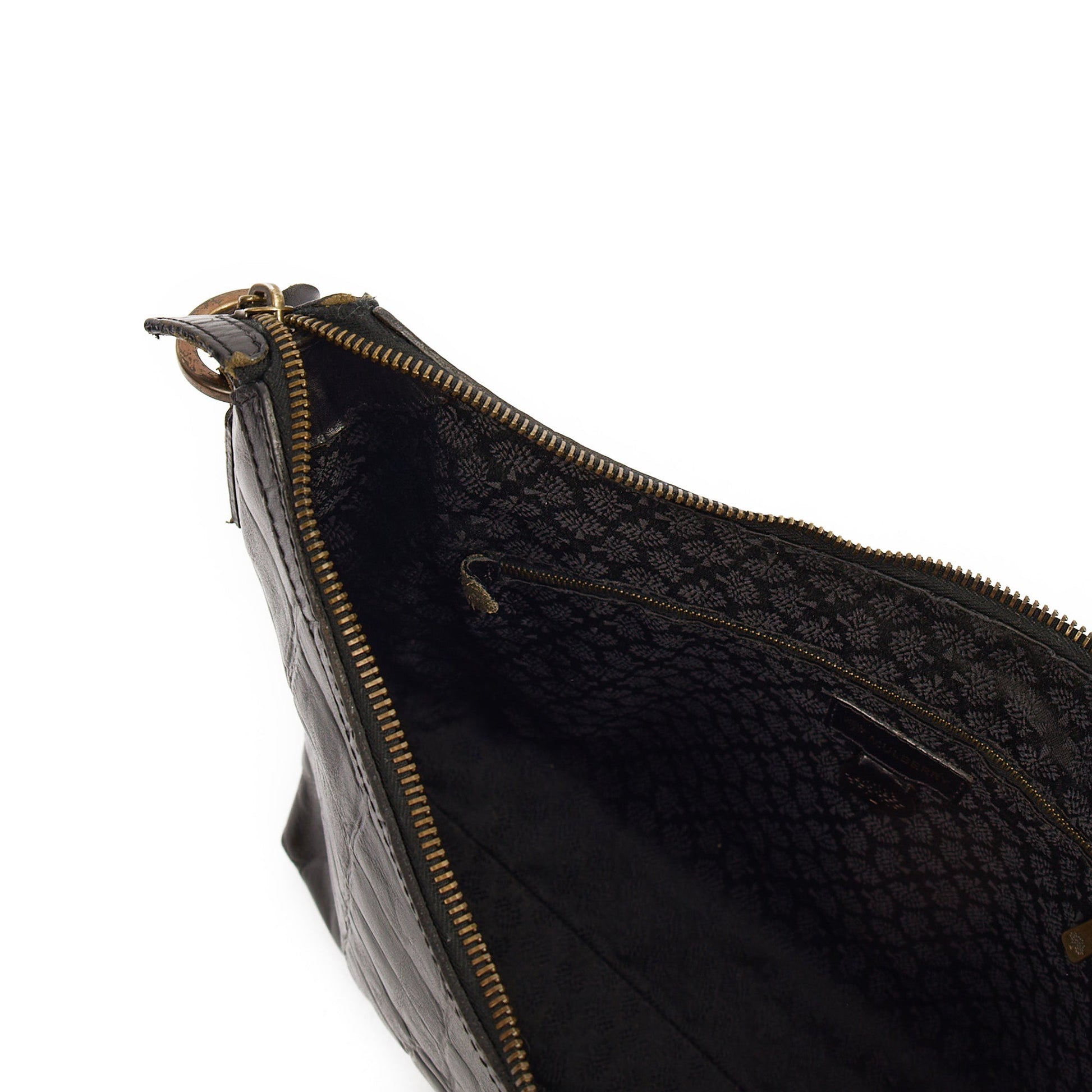 Mulberry Tote Vintage Shoulder Bag in Black, Exotic Effect Leather — Alternate View 12