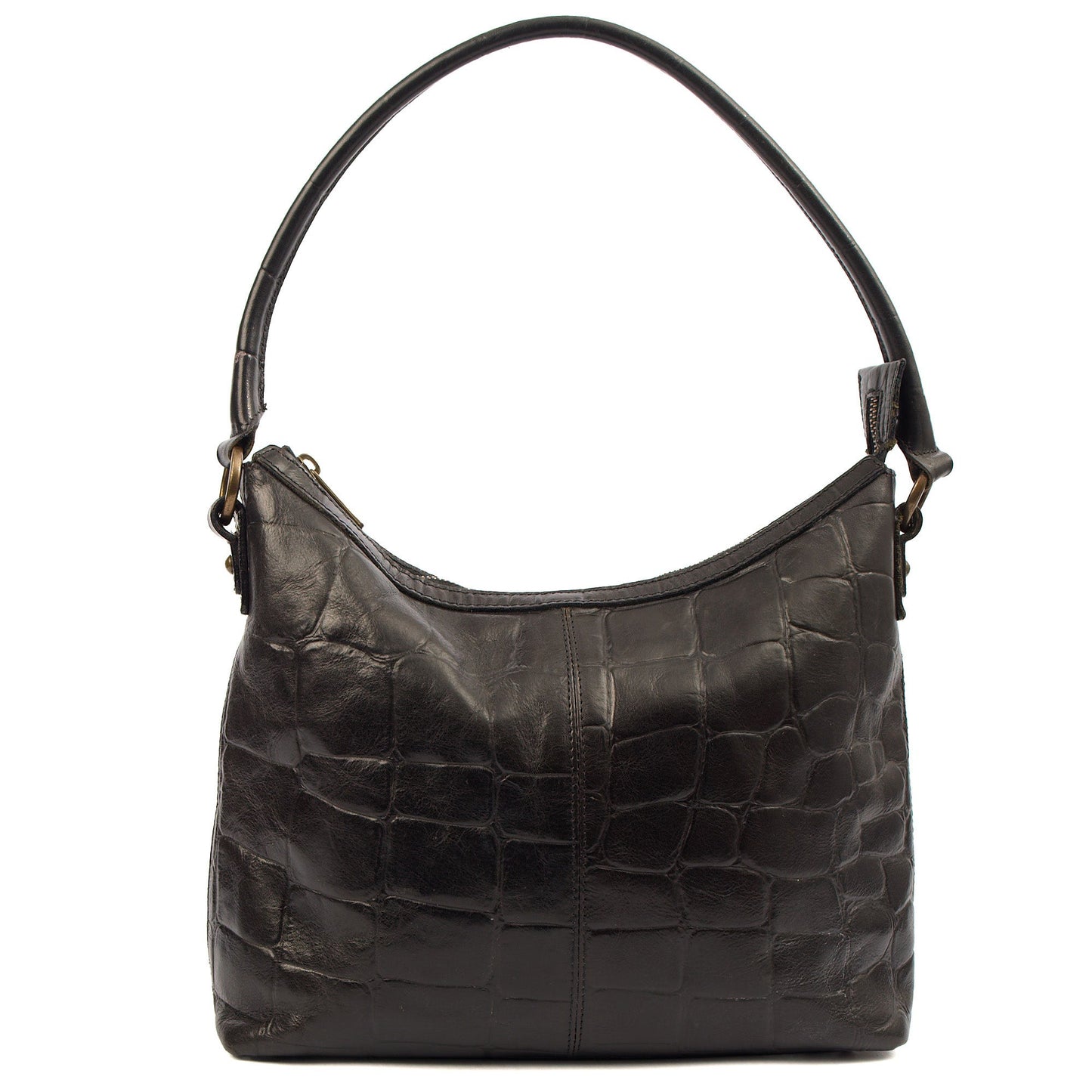 Mulberry Tote Vintage Shoulder Bag in Black, Exotic Effect Leather — Alternate View 10