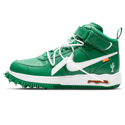 Off-White x Nike Air Force 1 Mid 'Pine Green' — UK 3 | EU 35.5 | US 3.5 — Front View