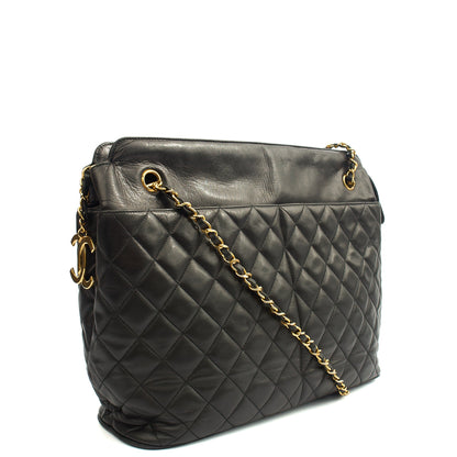 Chanel Tote Vintage Tote in Black, Lambskin Leather — Alternate View 11