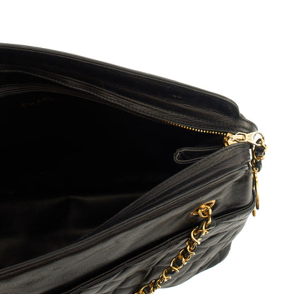Chanel Tote Vintage Tote in Black, Lambskin Leather — Alternate View 9