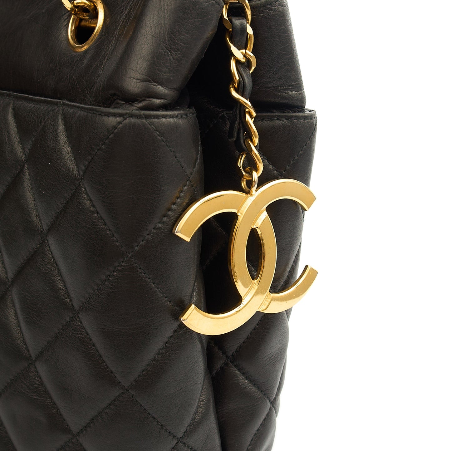 Chanel Tote Vintage Tote in Black, Lambskin Leather — Alternate View 15