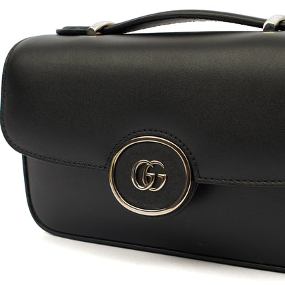 Gucci Cross Body Petite GG Shoulder Bag - Mini in Black, Leather — Detail View