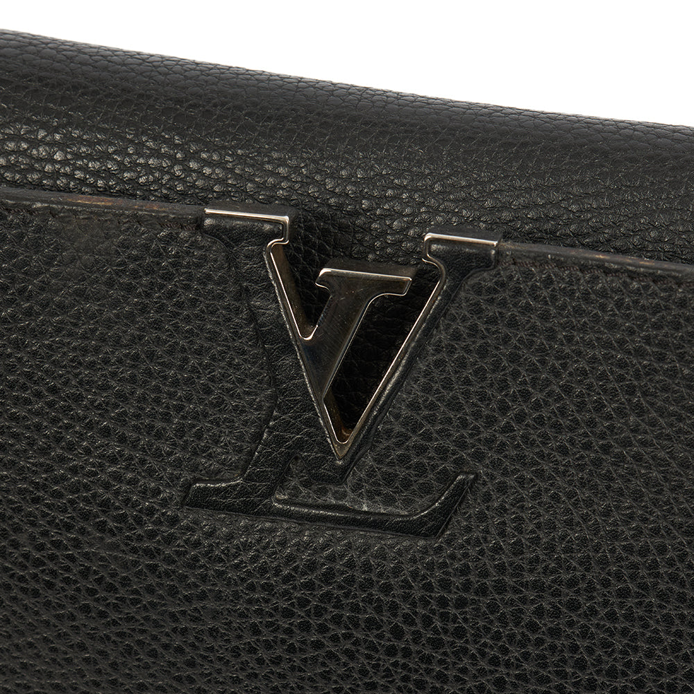 Louis Vuitton Capucines MM in Black, Leather — Alternate View 24