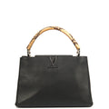 Louis Vuitton Capucines MM in Black, Leather — Front View