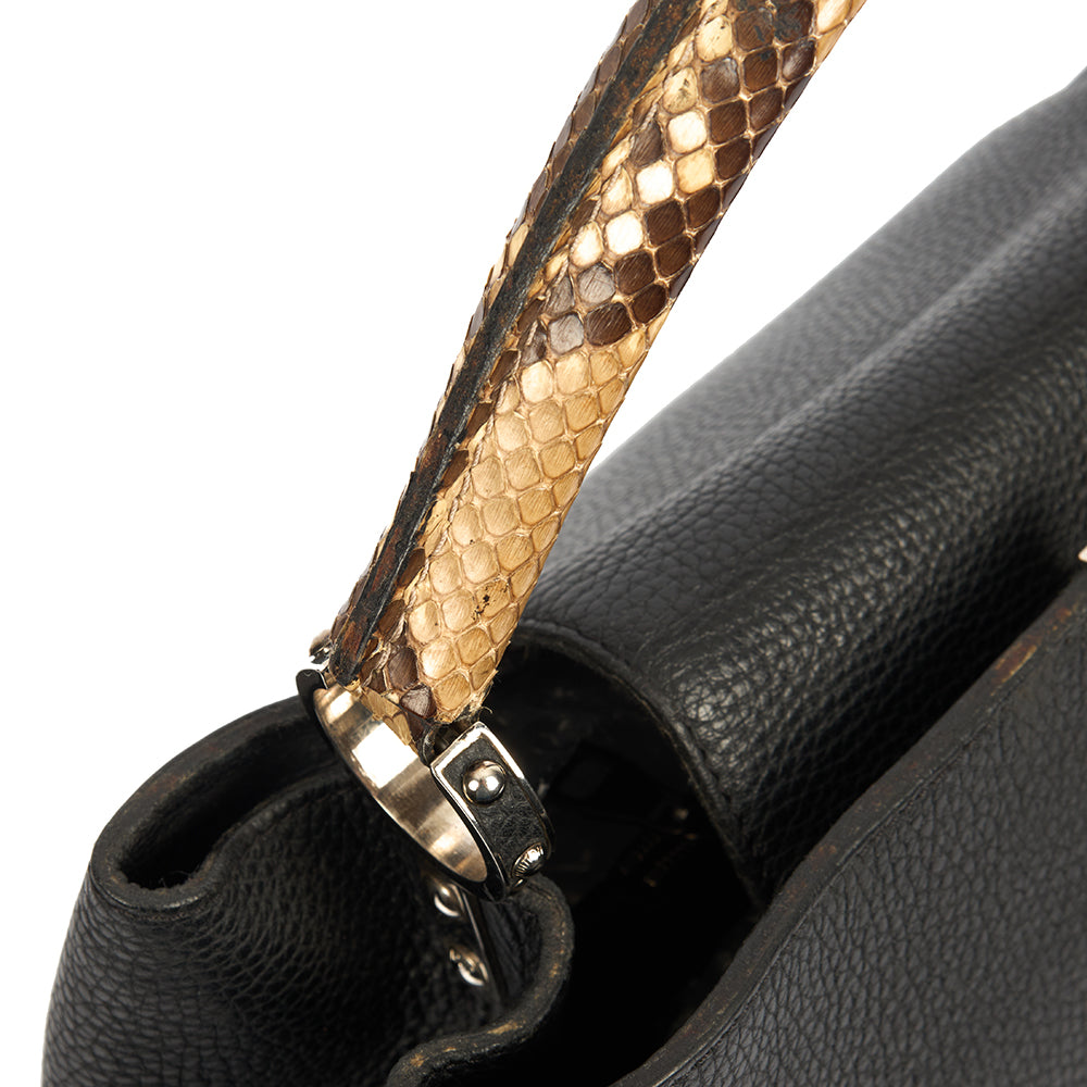 Louis Vuitton Capucines MM in Black, Leather — Alternate View 8
