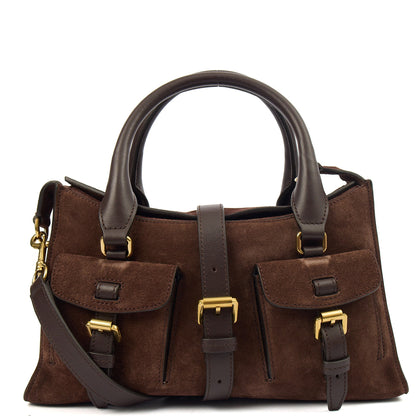 Mulberry Top Handle Roxanne in Brown, Suede — Alternate View 7